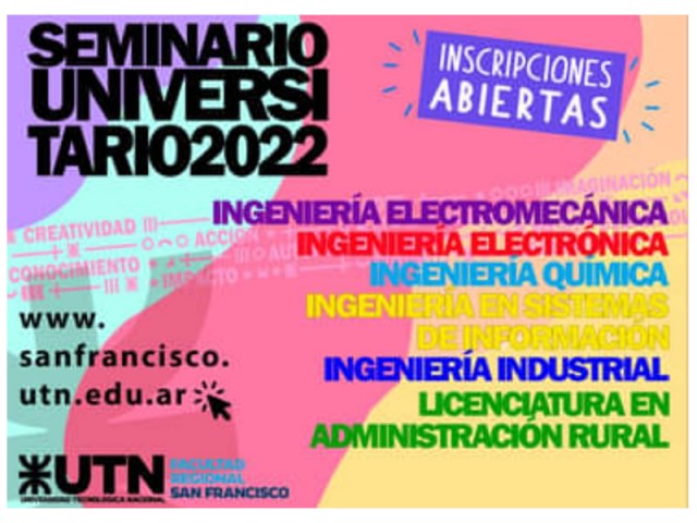 Se abrieron las inscripciones para el Seminario Universitario 2022