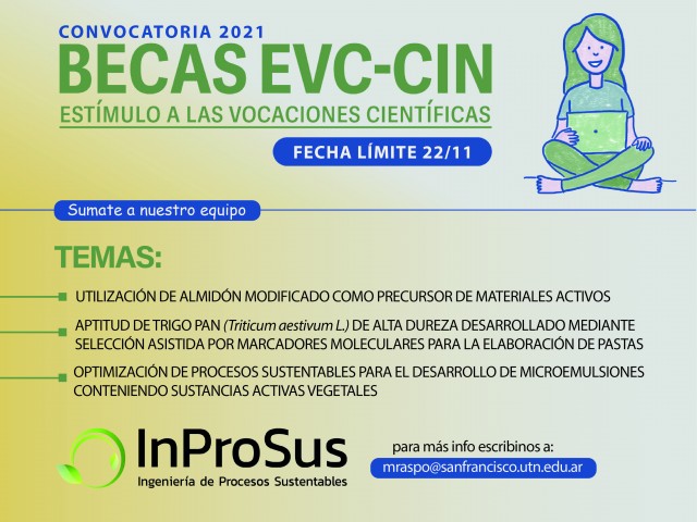 Llamado a Convocatoria 2021 de Becas EVC-CIN